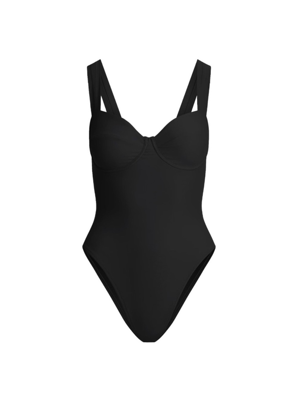 SKIMS Signature Swim Black One-Piece Underwire Swimsuit Size Small